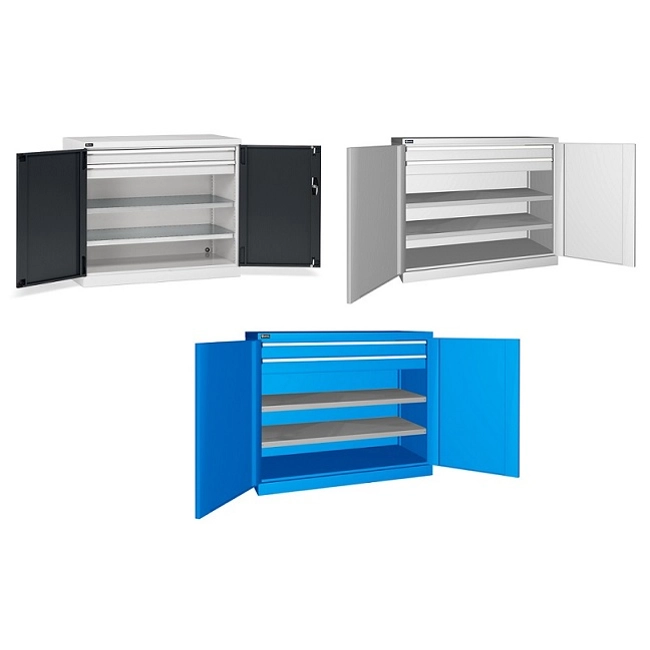 Vendita online Armadio PERFOM con porte battenti e 2 cassetti mm.1193x555x1000H (Rif.1500)